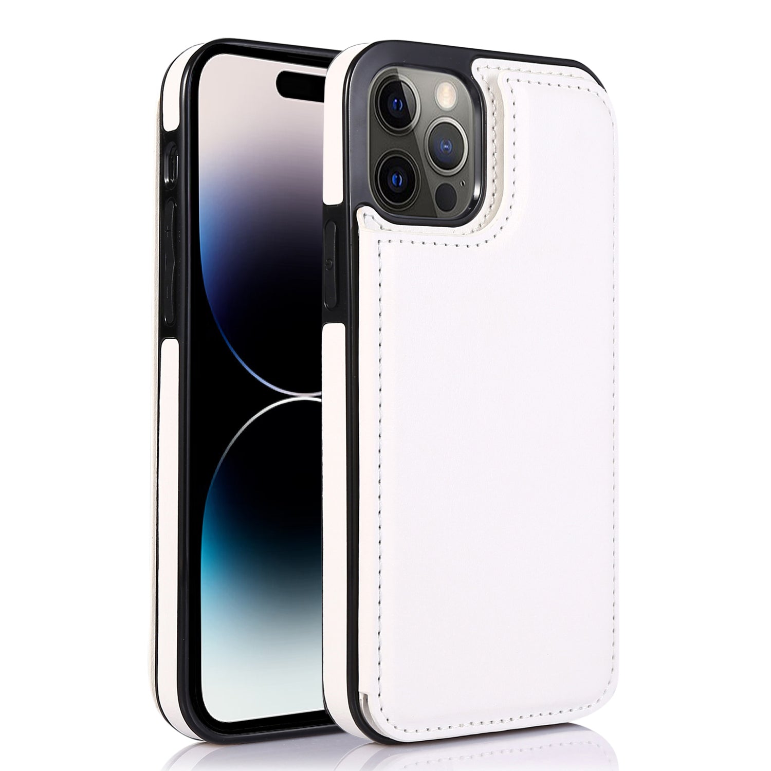 For iPhone 14 Pro Max Card Holder Kickstand Phone Cover Crazy Horse Texture Leather Coated TPU Mobile Case For iPhone 14 Pro Max Card Holder Kickstand Phone Cover Crazy Horse Texture Leather Coated TPU Mobile Case